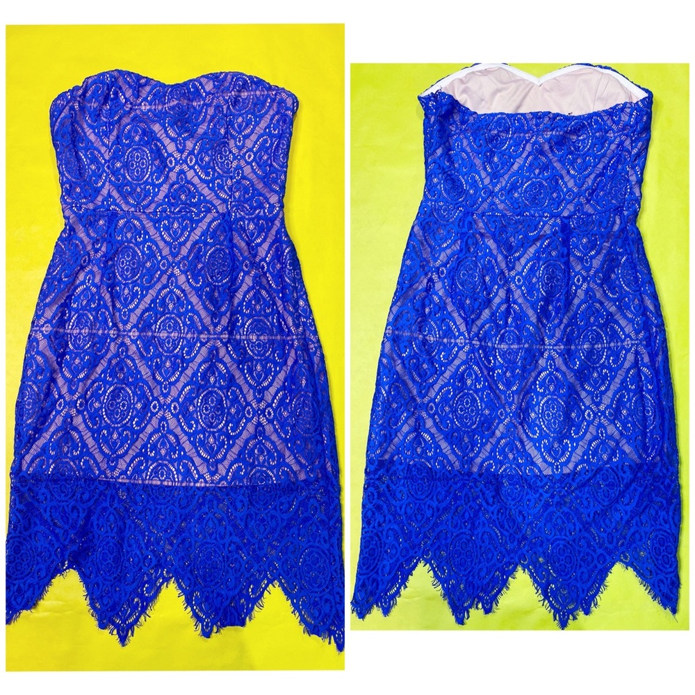 Forever 21 size medium lace blue dress